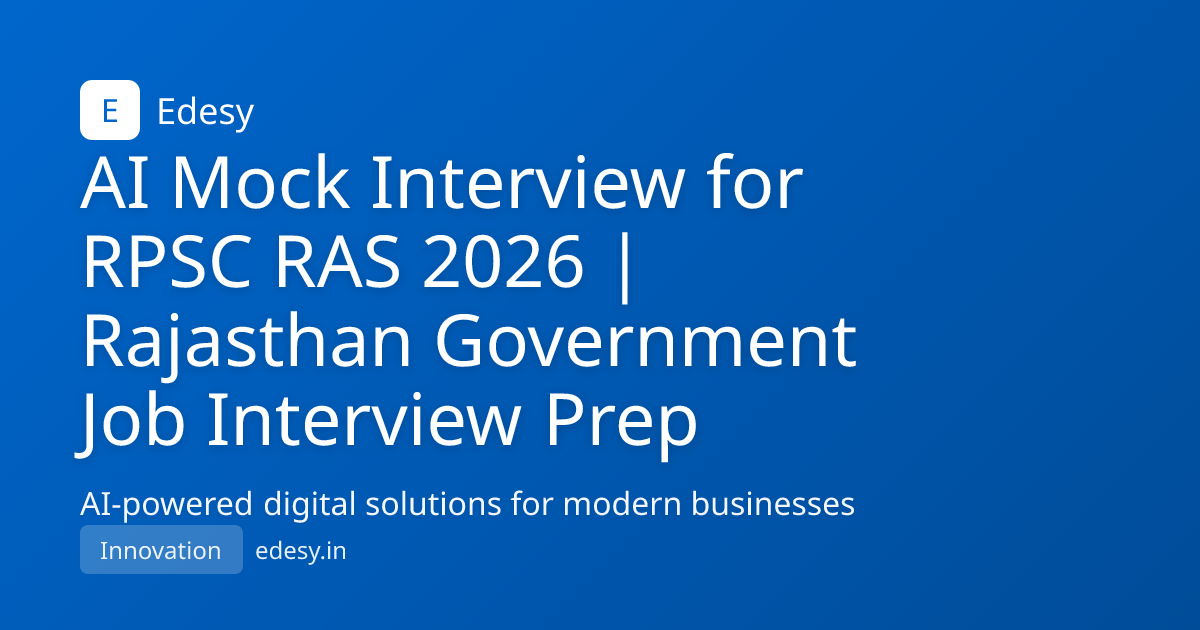AI Mock Interview for RPSC RAS 2026 | Rajasthan Government Job ...