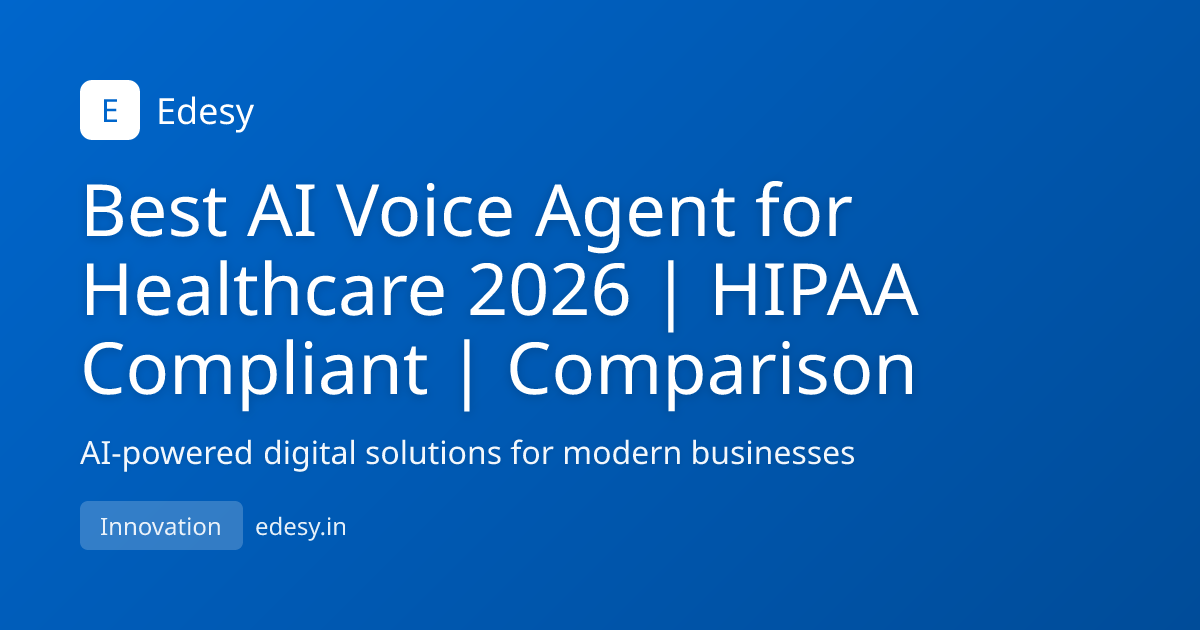 Best AI Voice Agent for Healthcare 2026 | HIPAA Compliant | Comparison ...