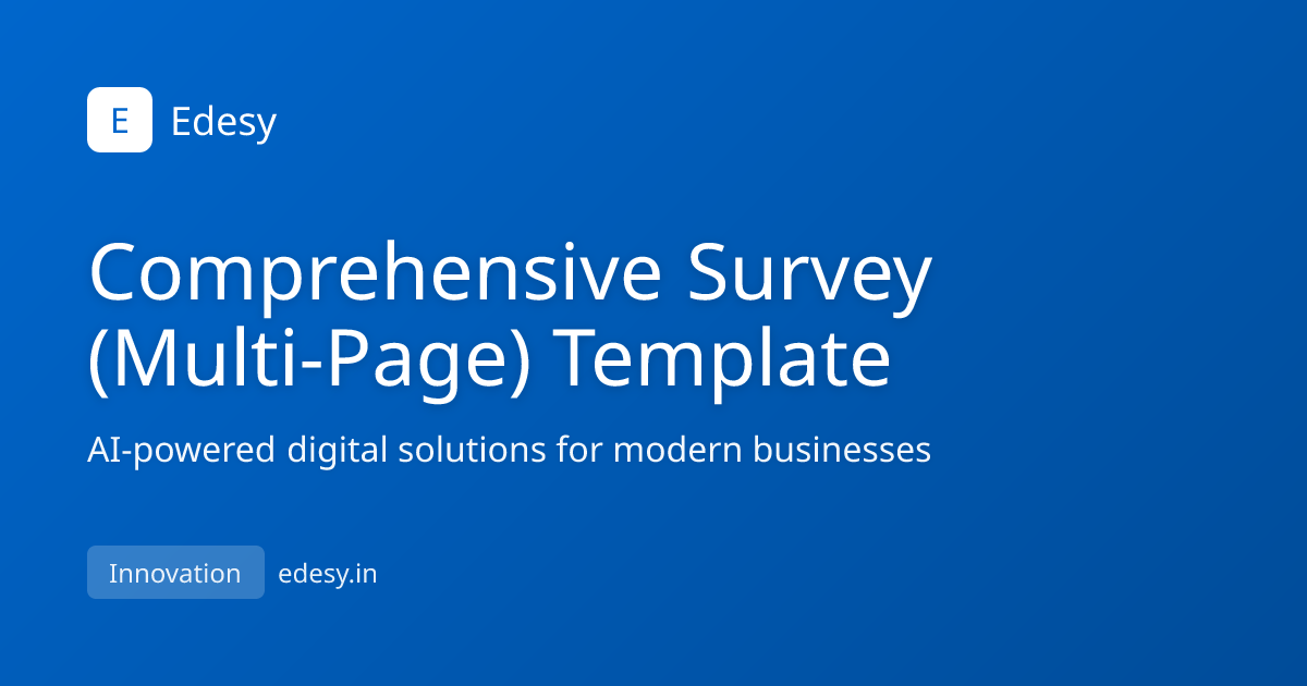 Free Multi-Page Survey Template | FormCraft | edesy.in