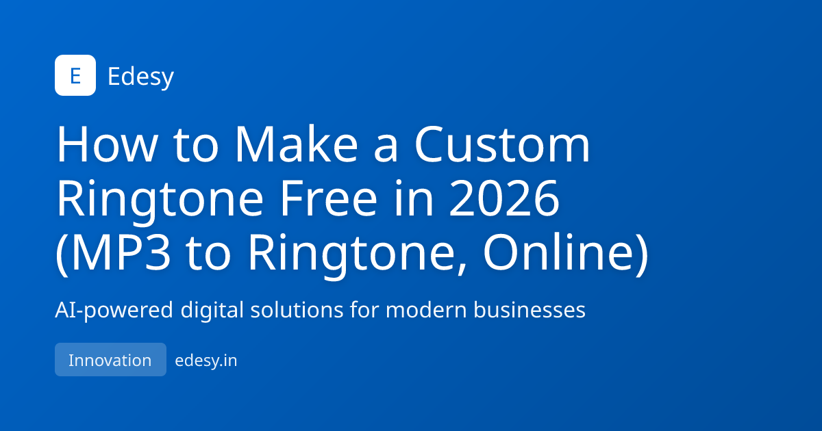How to Make a Custom Ringtone Free in 2026 (MP3 to Ringtone, Online ...