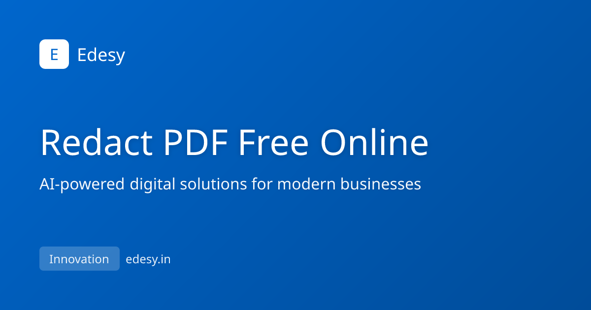 Redact PDF Free Online - Permanently Black Out Text (No Adobe, No ...
