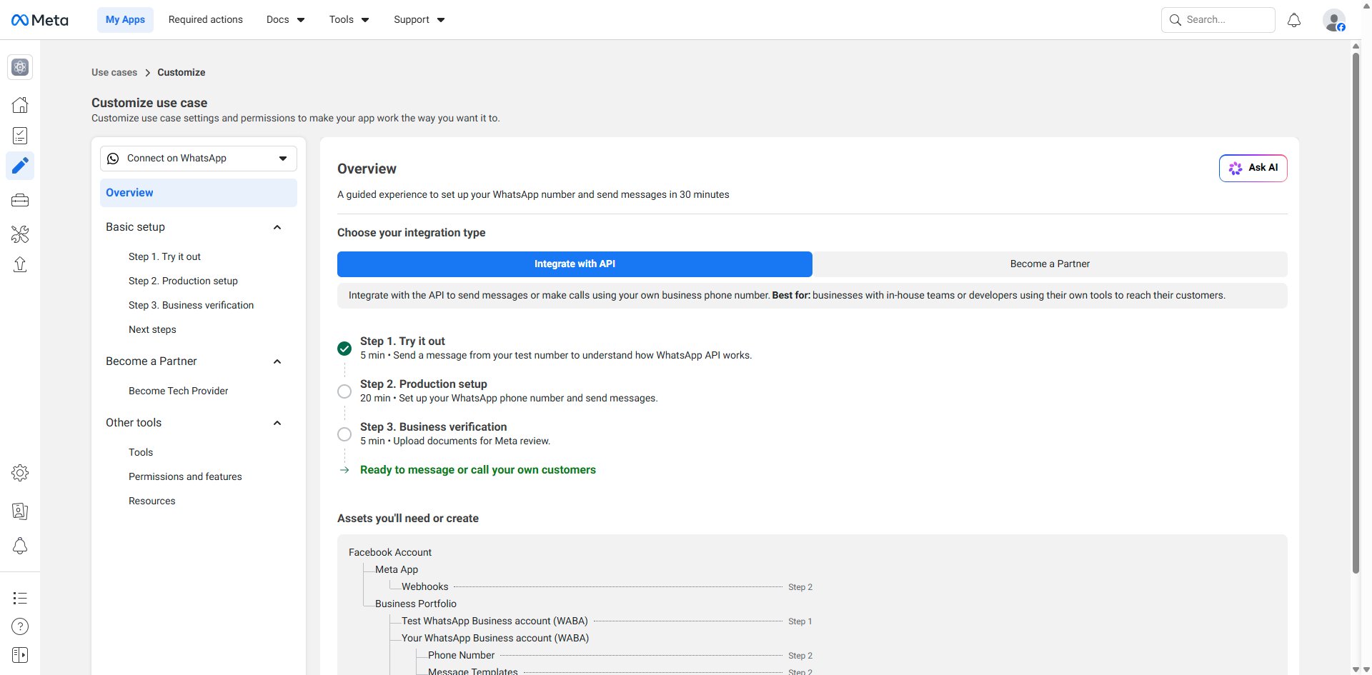 Use case setup overview
