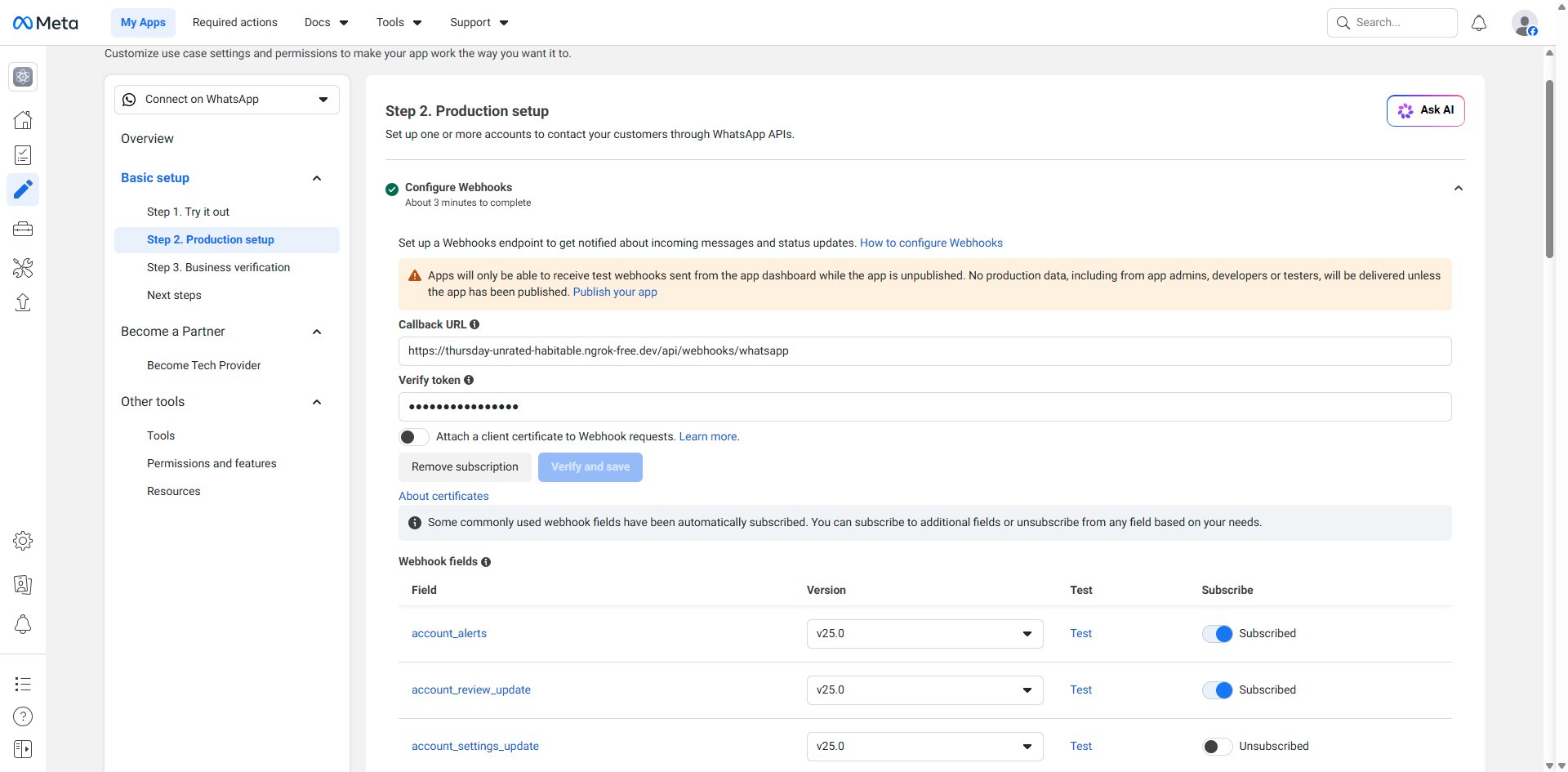 Use case overview — guided setup with 3 steps