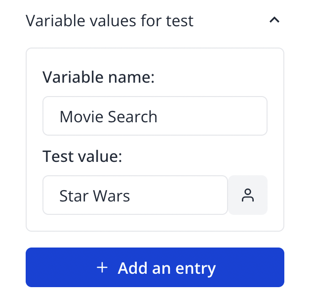 Variable test values